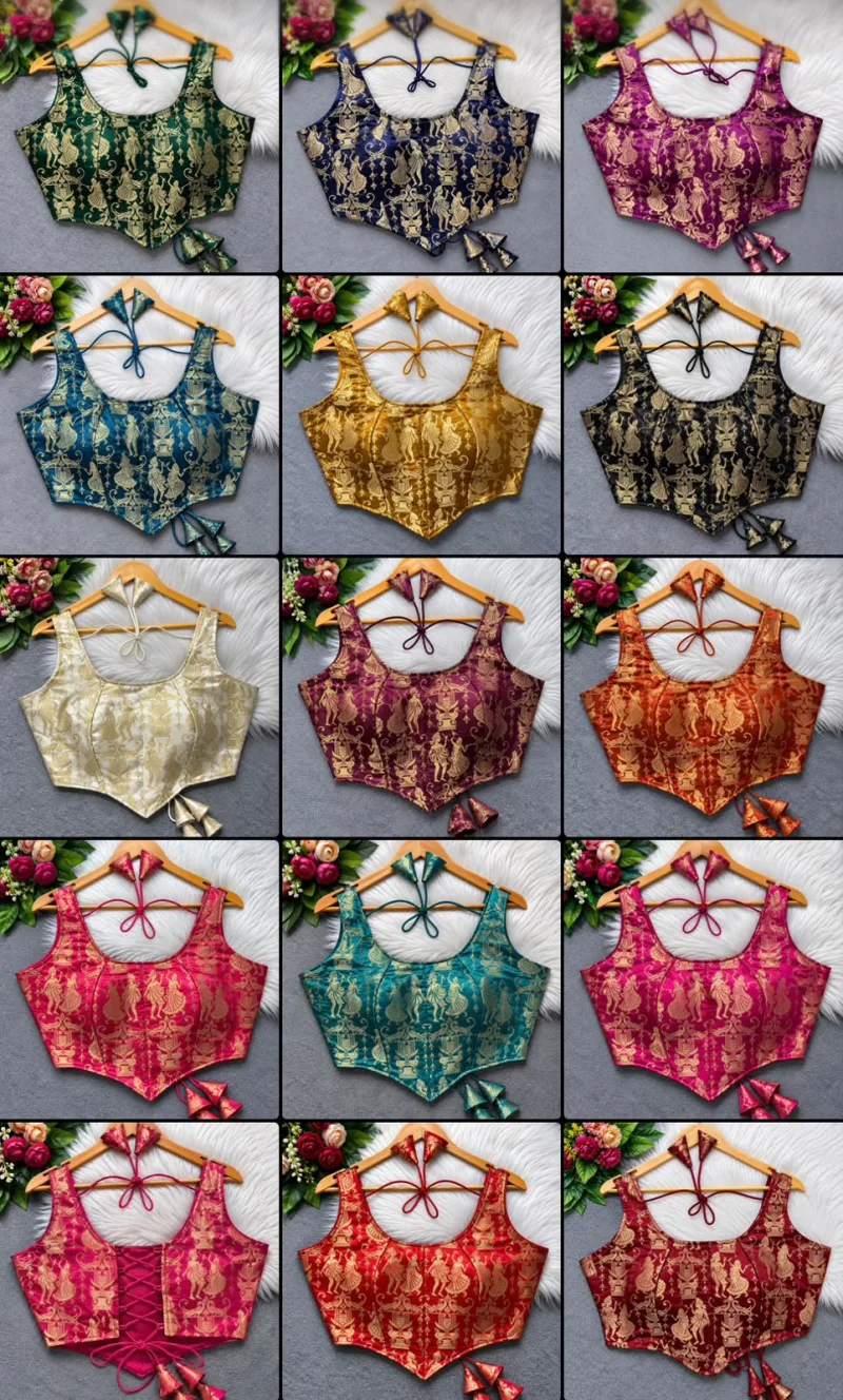 Tew Heavy Jari Banarasi Fabric Fancy Blouses